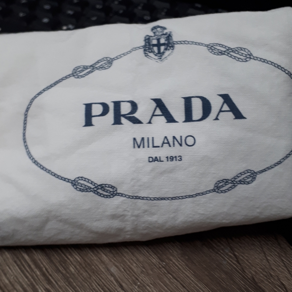 Prada White Cotton Drawstring Dust Bag